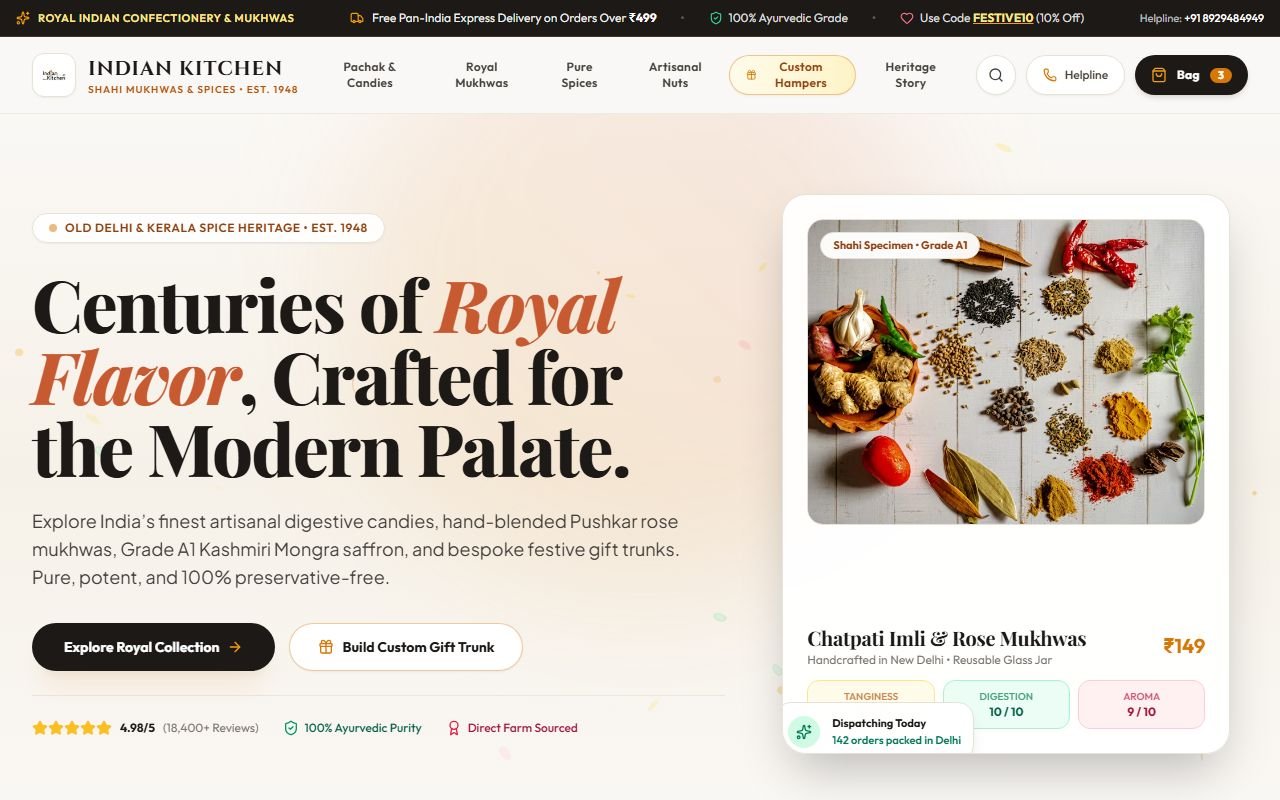 Indian Kitchen Web App