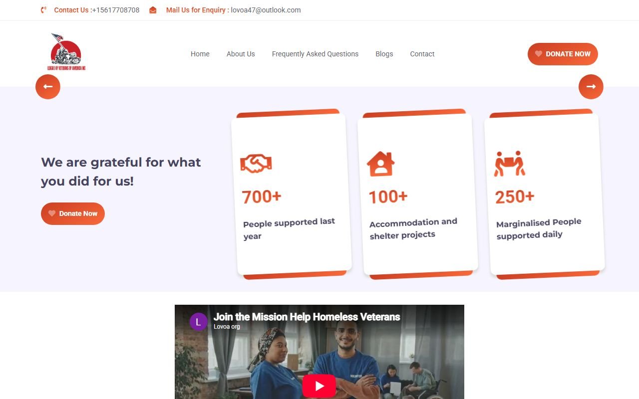 Screenshot of Lovoa Community live website