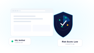 Warden website security scanner dashboard illustration